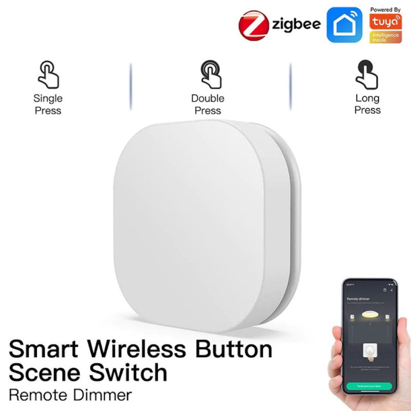 MOES - Botón inteligente Zigbee TUYA (pulsación única, pulsación doble, pulsación larga) IP55