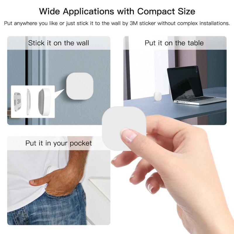 MOES - Botón inteligente Zigbee TUYA (pulsación única, pulsación doble, pulsación larga) IP55