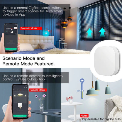 MOES - Botón inteligente Zigbee TUYA (pulsación única, pulsación doble, pulsación larga) IP55