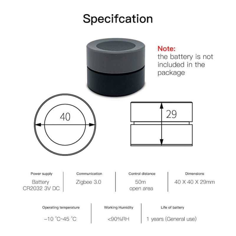 MOES - Botó giratori intel·ligent Zigbee TEVA 