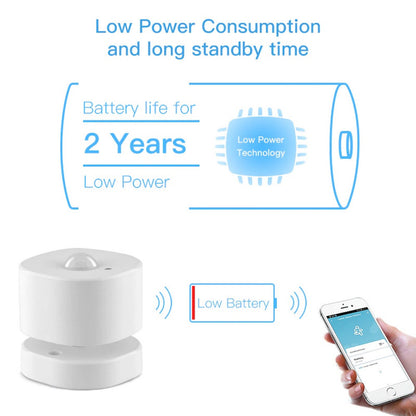 MOES - Detector de movimiento + luminosidad Zigbee TUYA con soporte giratorio