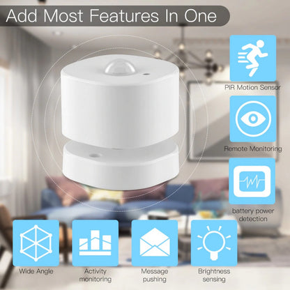 MOES - Detector de movimiento + luminosidad Zigbee TUYA con soporte giratorio