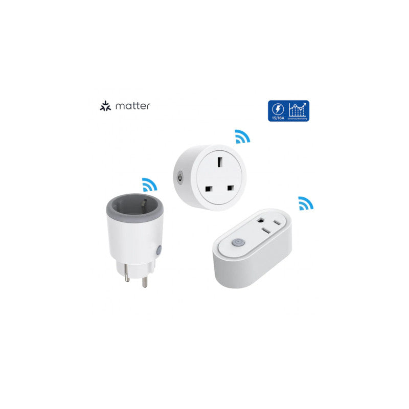 MOES - Presa connectada Matter 16A + mesura de consum (UE) 