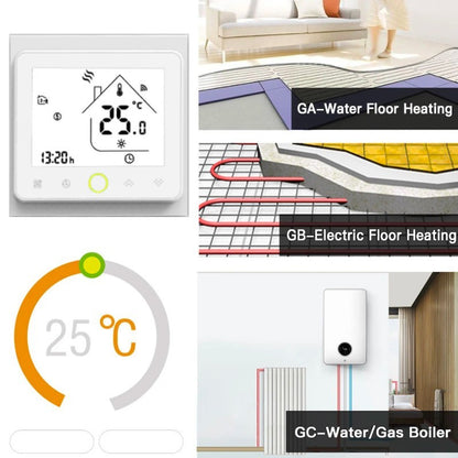 MOES - Termòstat intel·ligent Zigbee blanc per a terra radiant elèctric 16A 