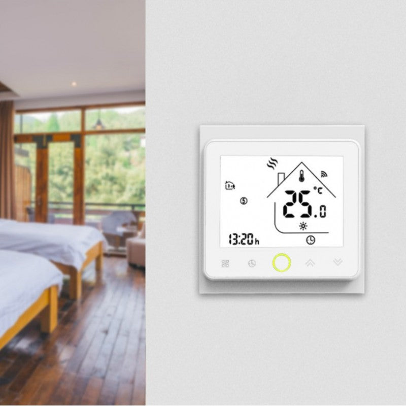 MOES - Termòstat intel·ligent Zigbee blanc per a terra radiant elèctric 16A 