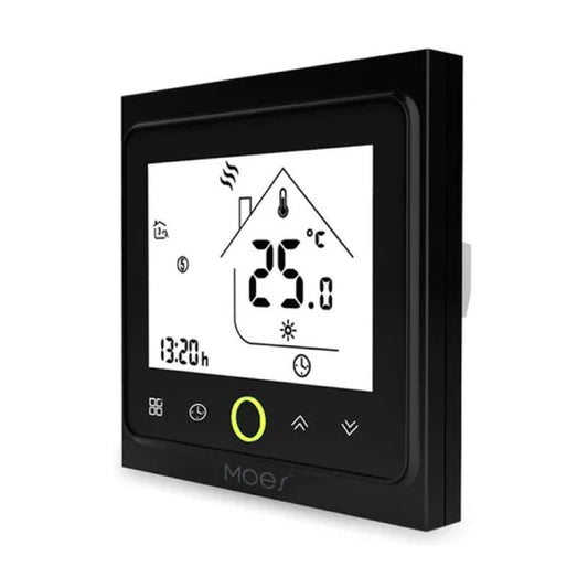 MOES - Termòstat Zigbee Sòl radiant hidràulic negre 3A 