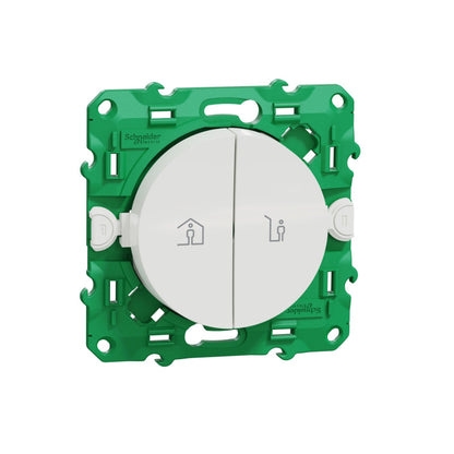 SCHNEIDER ELECTRIC - Interruptor inalámbrico doble sin batería para control de escena de entrada/salida (carcasa)