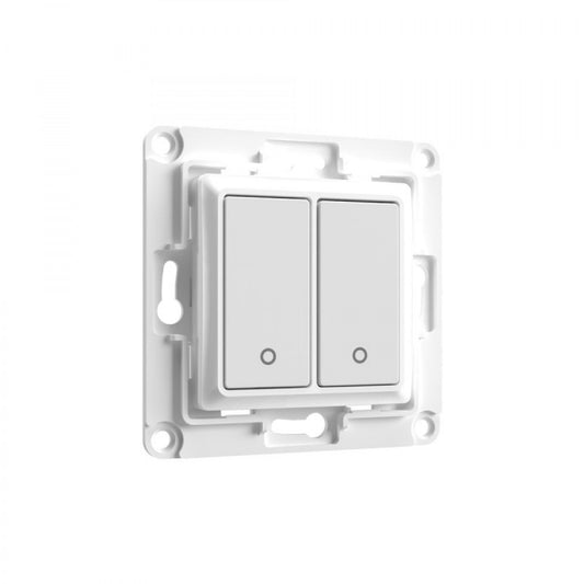 SHELLY - Interruptor de paret doble per a micromòdul Shelly Wall Switch 2 (blanc)