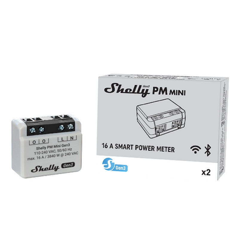 SHELLY - Micromòdul comptador d'energia monofàsic Shelly PM Mini Gen3 16A 