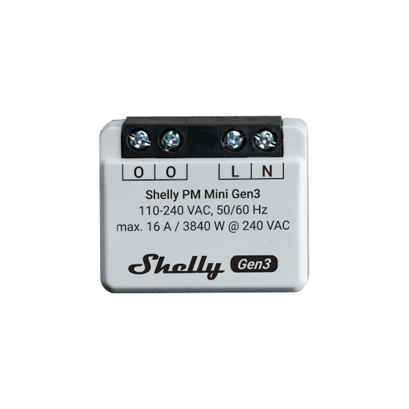 SHELLY - Micromòdul comptador d'energia monofàsic Shelly PM Mini Gen3 16A 