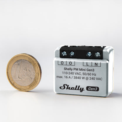 SHELLY - Micromòdul comptador d'energia monofàsic Shelly PM Mini Gen3 16A 