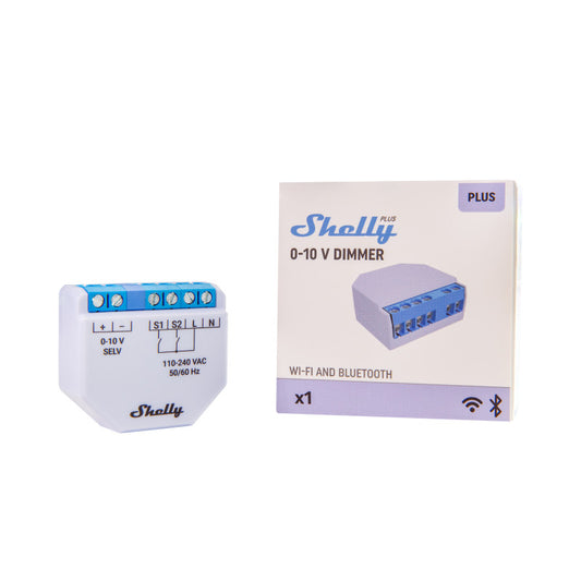 SHELLY - Micromódulo atenuador inteligente Shelly Plus 0-10V Dimmer Wi-Fi