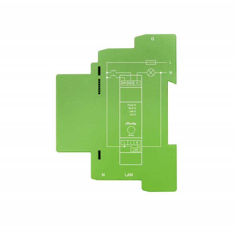 SHELLY - Mòdul atenuador de carril DIN Wi-Fi d'1 canal amb mesura d'energia Shelly Pro Dimmer 1PM