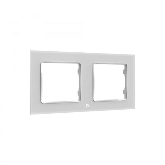 SHELLY - Placa d'acabat doble per a interruptor Shelly WF2 (blanc)