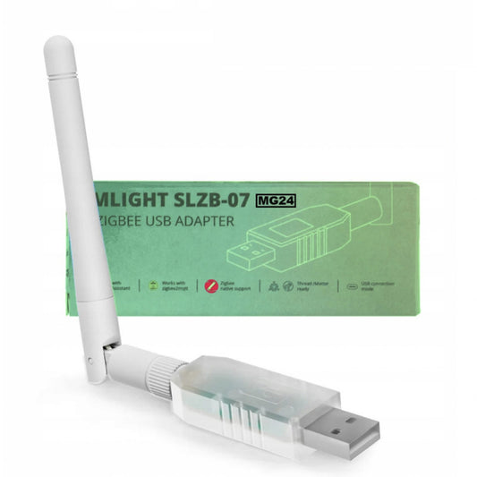 SMLIGHT - Adaptador USB Zigbee EFR32MG24 SoC + Antena de 3 dB (ZHA y Z2M) SLZB-07MG24