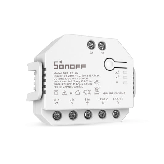 SONOFF - Interruptor inteligente WIFI de 2 canales DUALR3LITE