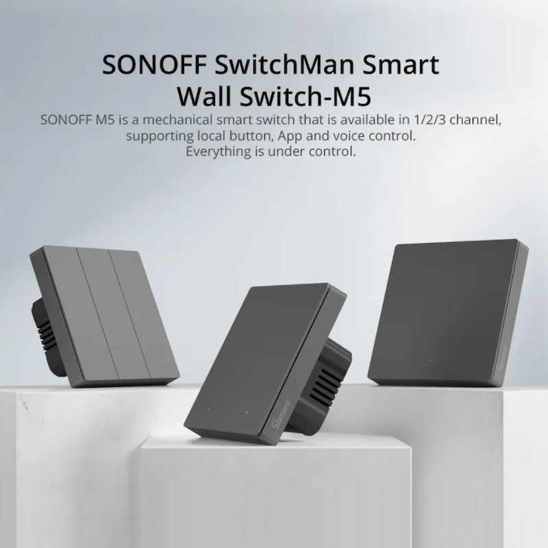 SONOFF - Interruptor de pared conectado WIFI (en red) 3 canales - M5