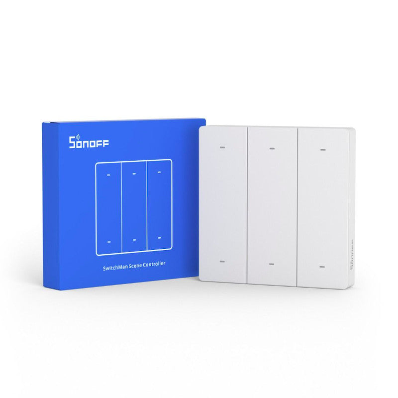 SONOFF - Interruptor de pared conectado SwitchMan WIFI (a pilas) R5W - Blanco