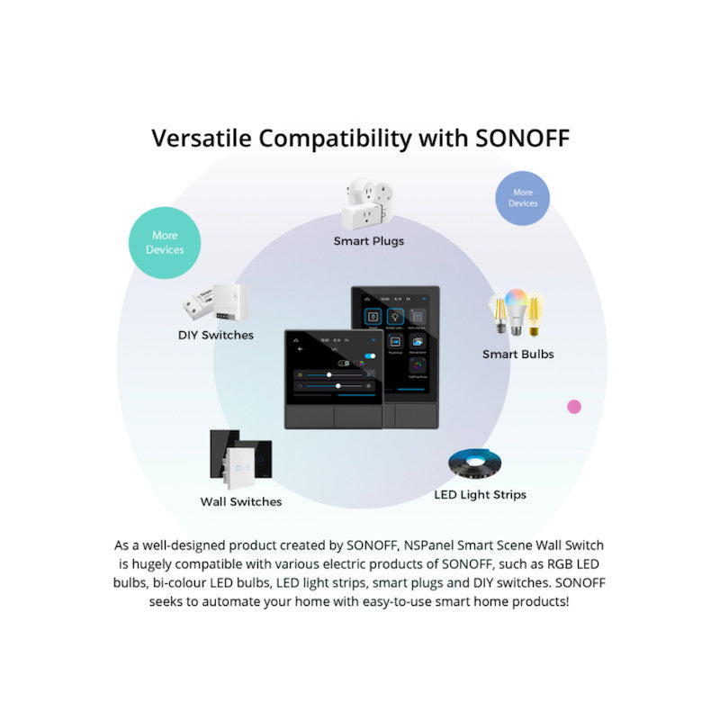 SONOFF - Interruptor de paret NSPanel Smart Scene (UE) Negre 