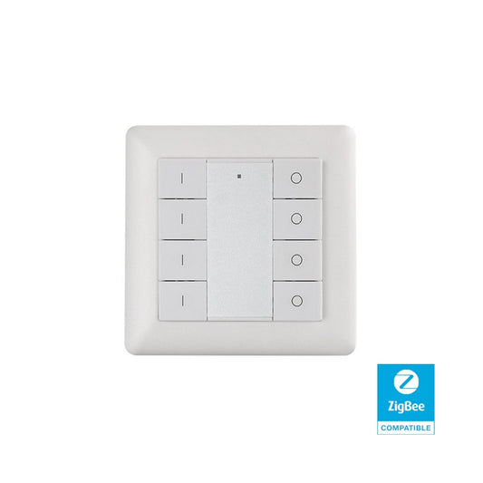 SUNRICHER - Controlador de paret sense fils Zigbee de 8 botons i 4 zones 